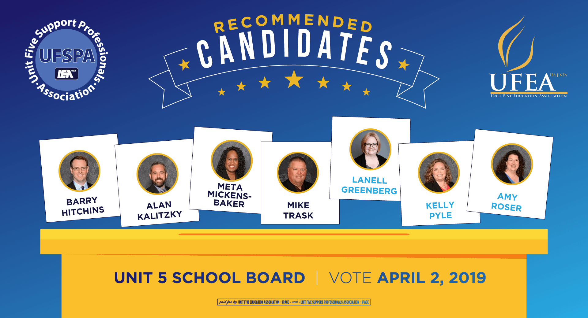 Candidates in the April 2, 2019 School Board Election